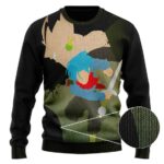 DBZ Black Goku & Future Trunks Flat Art Wool Sweater