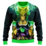 Legendary Saiyan Broly Vibrant Aura Artwork Wool Sweater