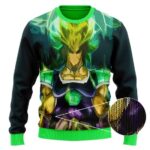 Legendary Saiyan Broly Vibrant Aura Artwork Wool Sweater