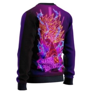 DBZ Super Saiyan 2 Son Goku Neon Lights Wool Sweater