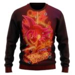 DBZ Super Saiyan God Goku Neon Lights Wool Sweatshirt