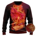 DBZ Super Saiyan God Goku Neon Lights Wool Sweatshirt