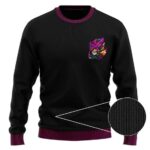 DBZ Pink Rose Goku Black Logo Artwork Wool Sweater