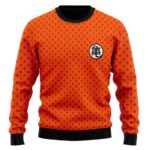 DBZ Kakarot Wisdom Kanji Star Pattern Wool Sweatshirt