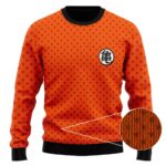DBZ Kakarot Wisdom Kanji Star Pattern Wool Sweatshirt