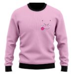 Dragon Ball Z Happy Majin Buu Face Pink Wool Sweatshirt