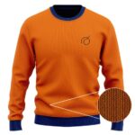 Dragon Ball Super Whis Goku Logo Orange Wool Sweater