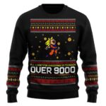 DBZ All I Want Is To Reach Over 9000 Ugly Christmas Sweater