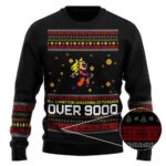 DBZ All I Want Is To Reach Over 9000 Ugly Christmas Sweater