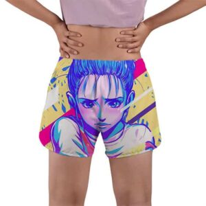 Worried Teen Bulma Fan Art Dragon Ball Z Women's Beach Shorts