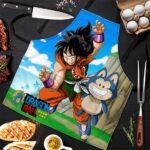 Yamcha and Puar Training Dragon Ball Cool and Awesome Apron