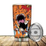 Young Son Gohan Chased By Dino Dragon Ball Z Awesome Tumbler