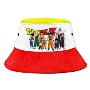 Z Fighters Dragon Ball Z White Red Yellow Cool Bucket Hat