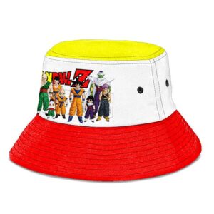 Z Fighters Dragon Ball Z White Red Yellow Cool Bucket Hat