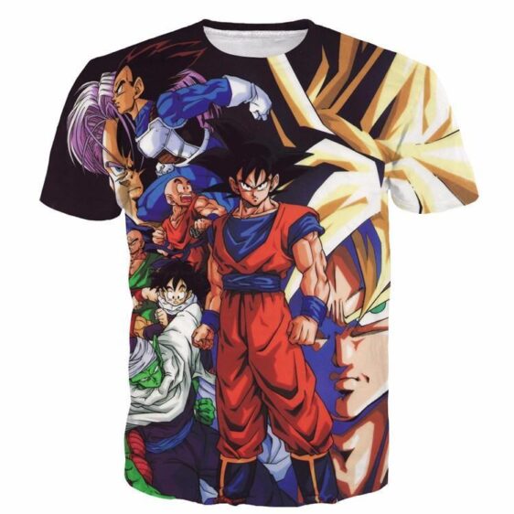 Z-Fighters Dragon Ball Z Heroes Characters Astonishing 3D T-Shirt - Saiyan Stuff