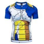 Vegeta Damaged Saiyan Battle Armor Workout Compression 3D T-Shirt