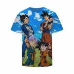 Dragon Ball Z Goku Goten Vegeta & Trunks Dope Blue Sky Tshirt