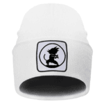 DBZ Kid Goku Kamehameha Attack Silhouette White Beanie