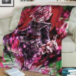 Dragon Ball Goku Black Super Saiyan Rose Sinister Pose Blanket