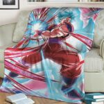 Dragon Ball Z Son Goku Kamehameha Saiyan Blue Dokkan Fleece Blanket