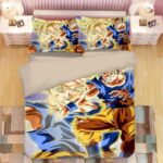 Super Saiyan Son Goku Bruised Fight Stance Bedding Set