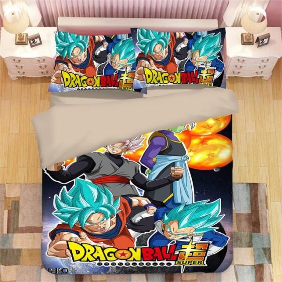 DBS SSJ Blue Goku & Vegeta Goku Black & Zamasu Bedding Set