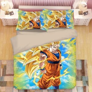 Dragon Ball Fierce Son Goku Super Saiyan 3 Bedding Set