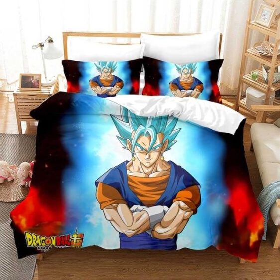 DBZ Smiling Vegito Super Saiyan Blue Bedding Set