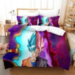 Half Super Saiyan Blue Goku Half Goku Black Rose Bedding Set