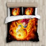 DBZ Son Goku Super Saiyan God Fire Aura Bedding Set