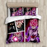 DBZ Zamasu Goku Black Rose Comic Style Bedding Set