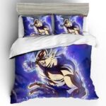 DBZ Ultra Instinct Son Goku Gray Aura Bedding Set