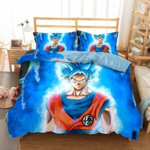 Son Goku Super Saiyan Blue Kanji Symbol Bedding Set