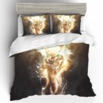 Cool Son Goku Powerful Saiyan Form Fan Art Bedding Set