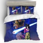 DBZ Kid Goku Capsule Crash And SSJ4 Goku Bedding Set