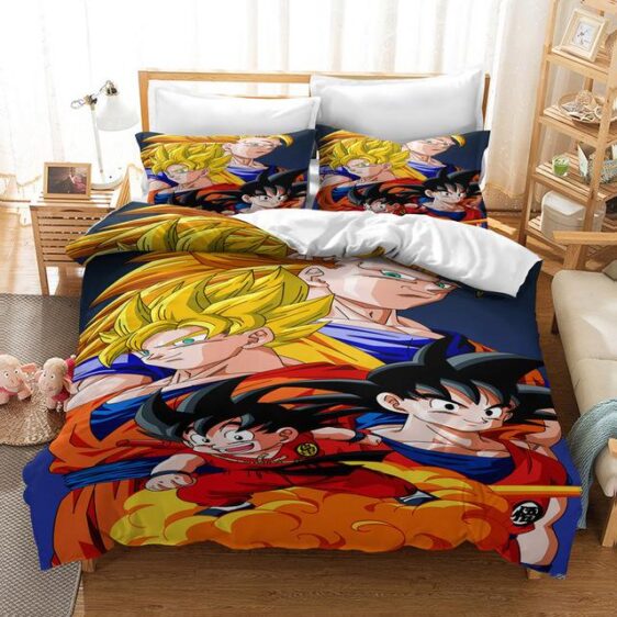 DBZ Son Goku Character Transformation Bedding Set