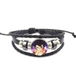 Dragon Ball Z Gogeta Fierce Look Leather Braided Bracelet