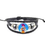 Red Hair Son Goku Super Saiyan God Leather Braided Bracelet