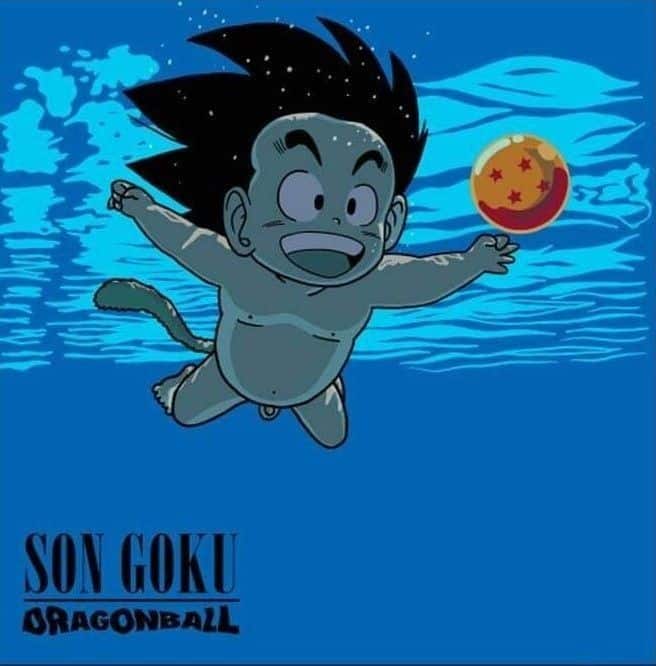 Goku and Nirvana The Ultimate Grunge Crossover