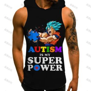Autism is My Super Power Goku Sleeveless Hoodie