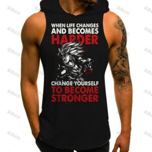 Change Yourself to Become Stronger Gohan DBZ Sleeveless Hoodie