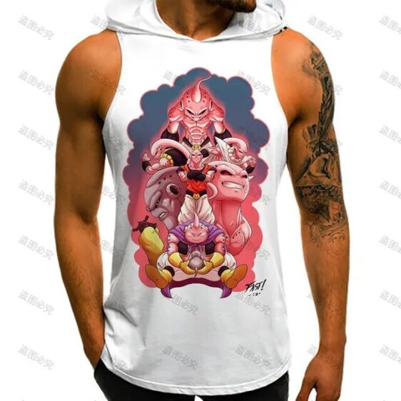 Dragon Ball Z Buu All Forms Gym Hooded Tank Top