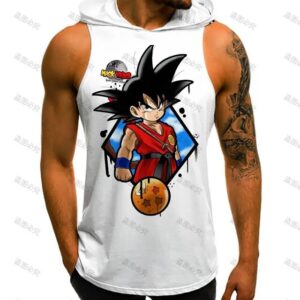 Kid Goku Dragon Ball Bodybuilding Hooded Tank Top