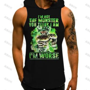 I'm Not the Monster You Think I am I'm Worse Broly Hooded Tank Top