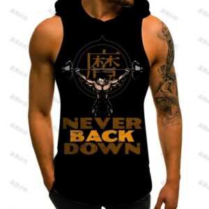 Never Back Down Gohan Gym Training Hooded Tank Top