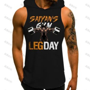 Saiyan's Gym Leg Day Goku Dragon Ball Hooded Tank Top