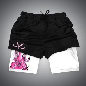 DBZ Majin Vegeta & Majin Buu Photo Art Badass Gym Shorts