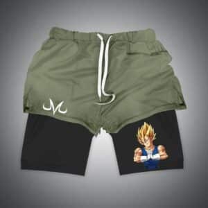 Dragon Ball Evil Majin Vegeta Logo Artwork Badass Gym Shorts