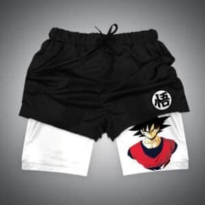 Dragon Ball Z Base Form Goku Kanji Logo Art Gym Shorts