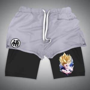 Dragon Ball Z Bruised Super Saiyan 2 Gohan Gym Shorts